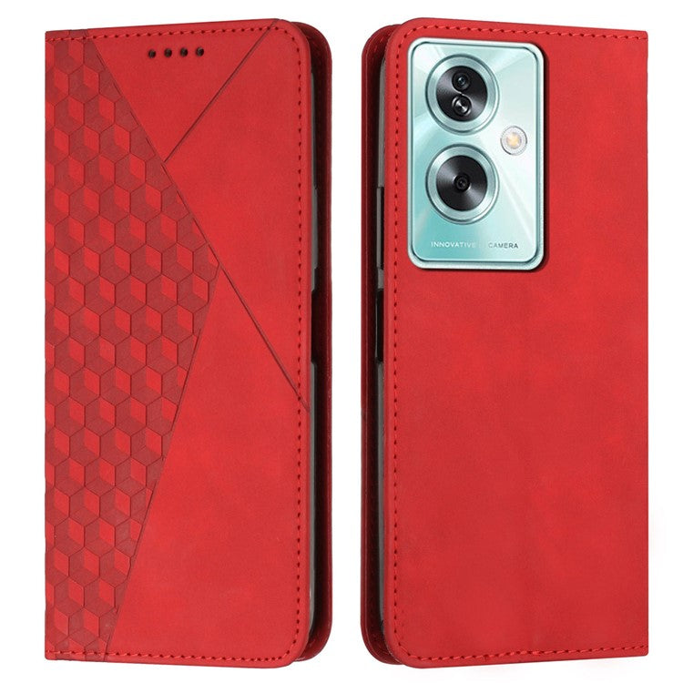 For OnePlus Nord N30 SE 5G / Oppo A79 5G / A2 5G Magnetic PU Leather Cover Wholesale Phone Case Phone Stand Shell - Red