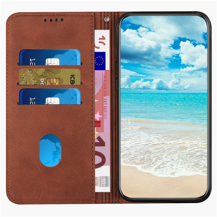 For OnePlus Nord N30 SE 5G / Oppo A79 5G / A2 5G Magnetic PU Leather Cover Wholesale Phone Case Phone Stand Shell - Brown