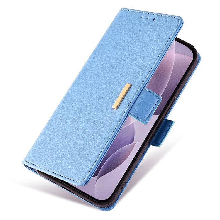 For Samsung Galaxy M15 5G Wallet Case Crossbody RFID Blocking PU Leather Phone Cover - Blue