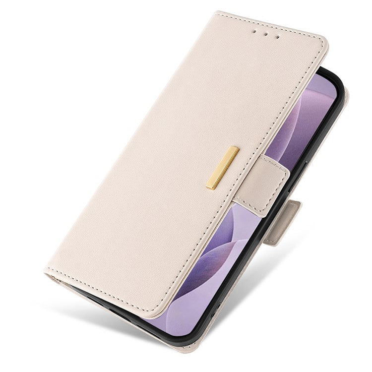 For Samsung Galaxy M15 5G Wallet Case Crossbody RFID Blocking PU Leather Phone Cover - White