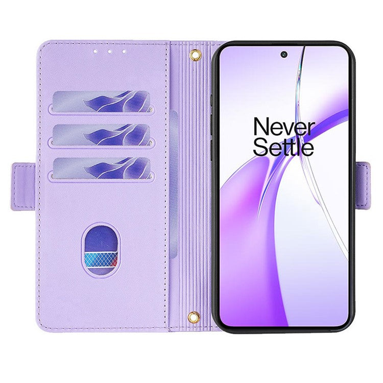 For OnePlus Ace 3V 5G Case PU Leather Folio Flip Phone Cover RFID Blocking - Purple