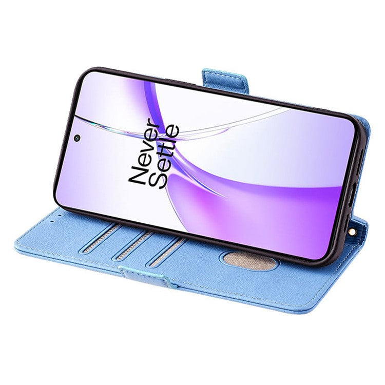 For OnePlus Ace 3V 5G Case PU Leather Folio Flip Phone Cover RFID Blocking - Blue