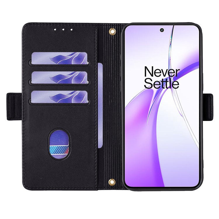 For OnePlus Ace 3V 5G Case PU Leather Folio Flip Phone Cover RFID Blocking - Black
