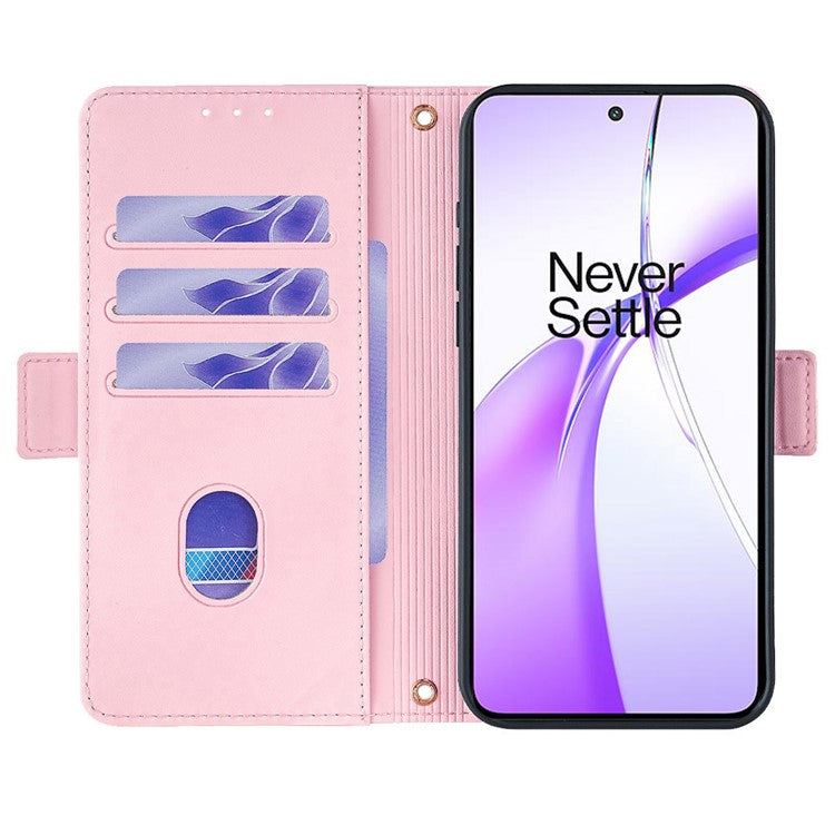 For OnePlus Ace 3V 5G Case PU Leather Folio Flip Phone Cover RFID Blocking - Pink