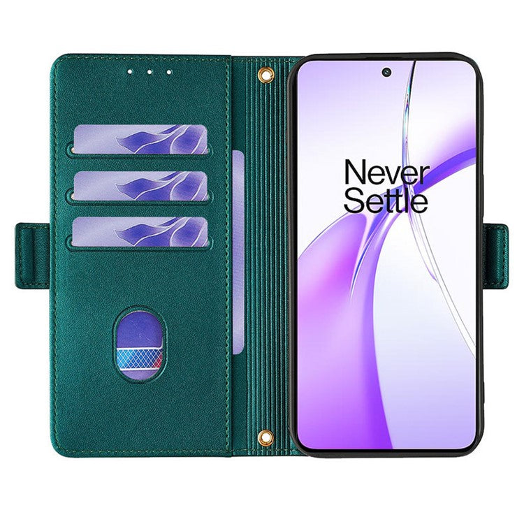 For OnePlus Ace 3V 5G Case PU Leather Folio Flip Phone Cover RFID Blocking - Green