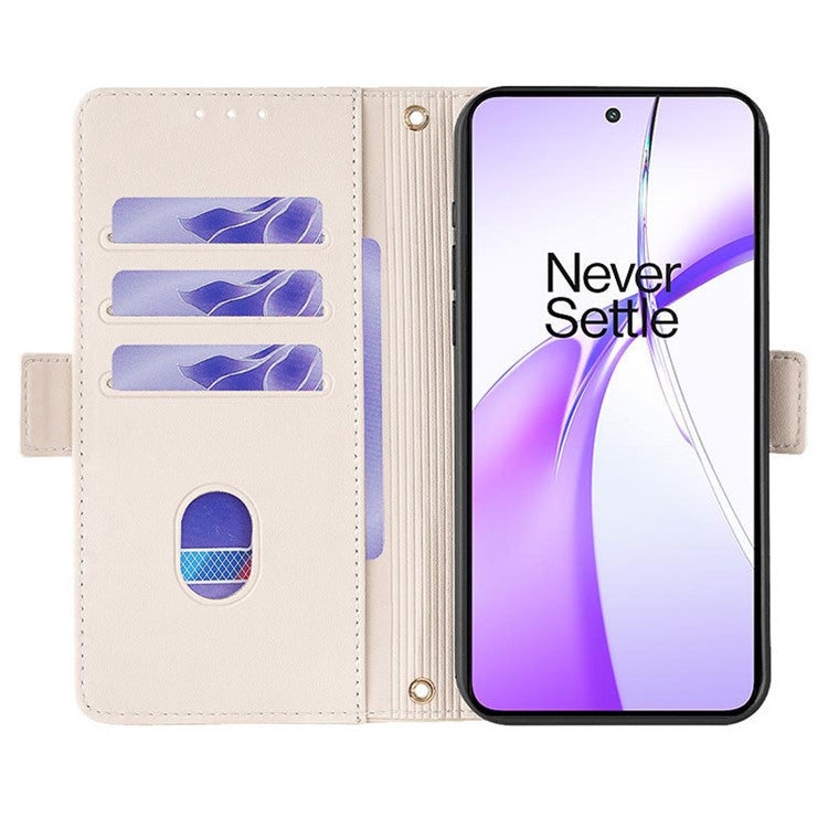 For OnePlus Ace 3V 5G Case PU Leather Folio Flip Phone Cover RFID Blocking - White