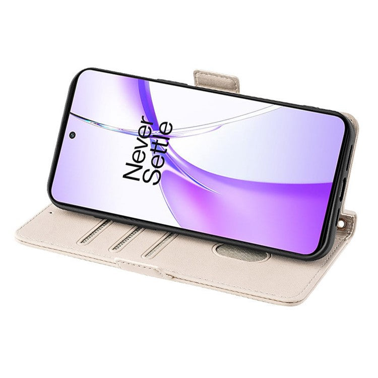 For OnePlus Ace 3V 5G Case PU Leather Folio Flip Phone Cover RFID Blocking - White