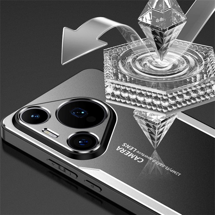 For Huawei Pura 70 Case Aluminum Alloy+PC+TPU Anti-fall Phone Cover - Red