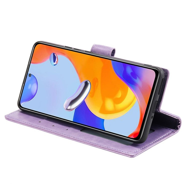 For OnePlus Nord CE4 5G Case PU Leather Mandala Imprinted Design Flip Wallet Phone Cover - Purple