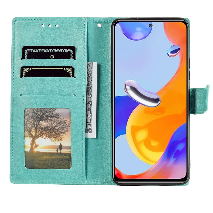 For OnePlus Nord CE4 5G Case PU Leather Mandala Imprinted Design Flip Wallet Phone Cover - Green