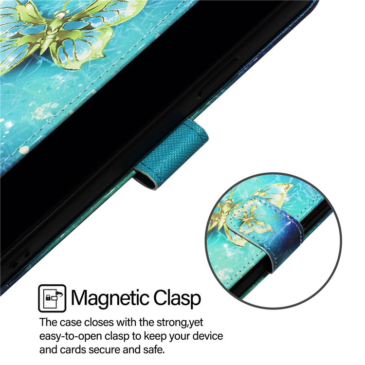 YB Pattern Printing Leather Series-2 For Oppo A2 Pro 5G / A3 Pro (China) 5G Case Flip Wallet Phone Cover - Golden Butterflies