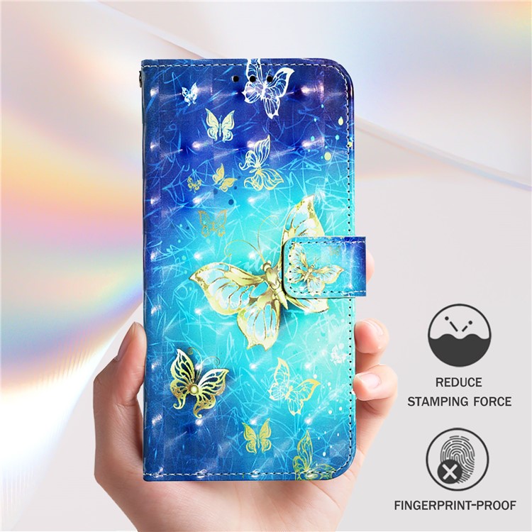 YB Pattern Printing Leather Series-2 For Oppo A2 Pro 5G / A3 Pro (China) 5G Case Flip Wallet Phone Cover - Golden Butterflies