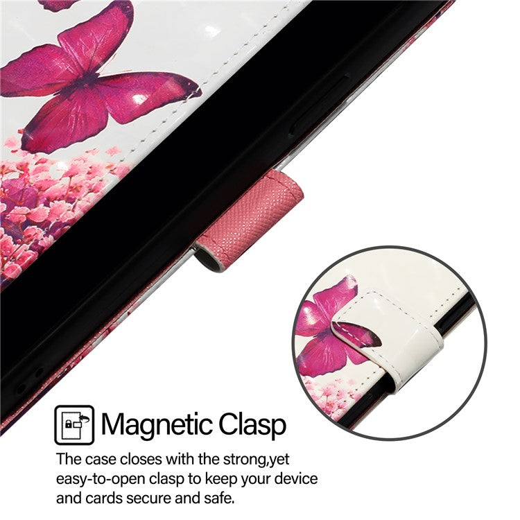 YB Pattern Printing Leather Series-2 For Oppo A2 Pro 5G / A3 Pro (China) 5G Case Flip Wallet Phone Cover - Rose Butterflies