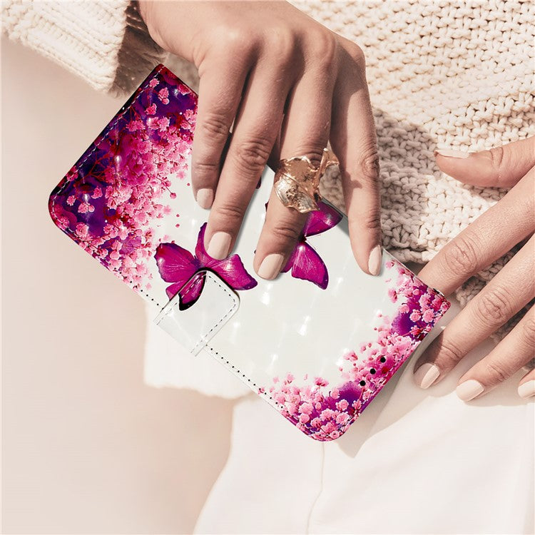 YB Pattern Printing Leather Series-2 For Oppo A2 Pro 5G / A3 Pro (China) 5G Case Flip Wallet Phone Cover - Rose Butterflies