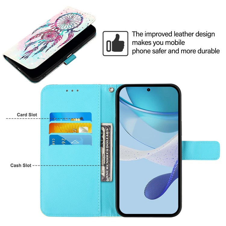 YB Pattern Printing Leather Series-2 For Oppo A2 Pro 5G / A3 Pro (China) 5G Case Flip Wallet Phone Cover - Colorful Wind Chime