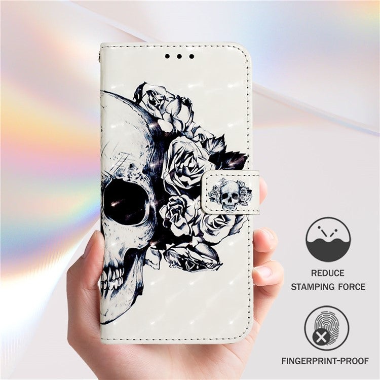 YB Pattern Printing Leather Series-2 For Oppo A2 Pro 5G / A3 Pro (China) 5G Case Flip Wallet Phone Cover - Skull
