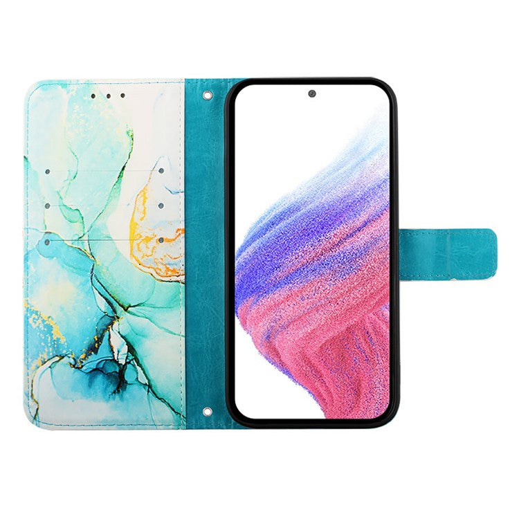 YB Pattern Printing Leather Series-6 For Samsung Galaxy Xcover7 Case Wallet Crossbody Phone Cover - Green LS003