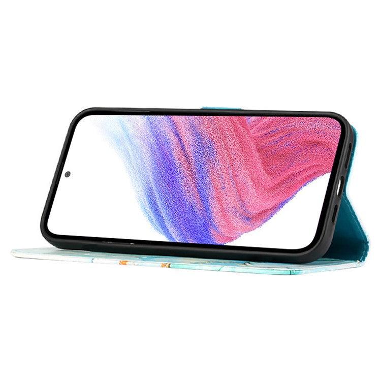 YB Pattern Printing Leather Series-6 For Samsung Galaxy Xcover7 Case Wallet Crossbody Phone Cover - Green LS003