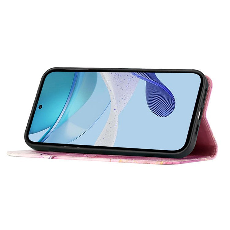 YB Pattern Printing Leather Series-5 For Oppo A2 Pro 5G / A3 Pro (China) 5G Case Card Holder Magnetic Clasp Phone Cover - Pink+Purple+Gold LS001