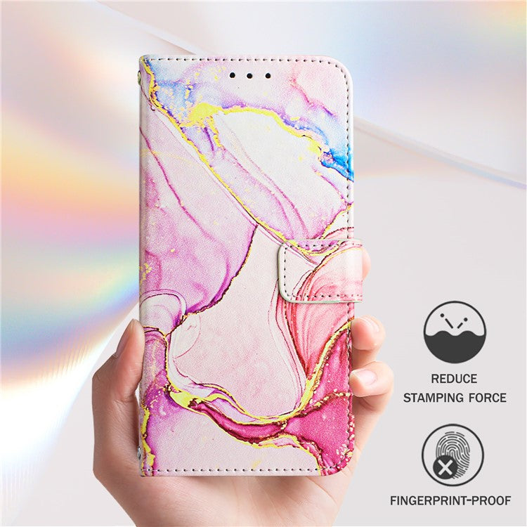 YB Pattern Printing Leather Series-5 For Oppo A2 Pro 5G / A3 Pro (China) 5G Case Card Holder Magnetic Clasp Phone Cover - Rose Gold LS005