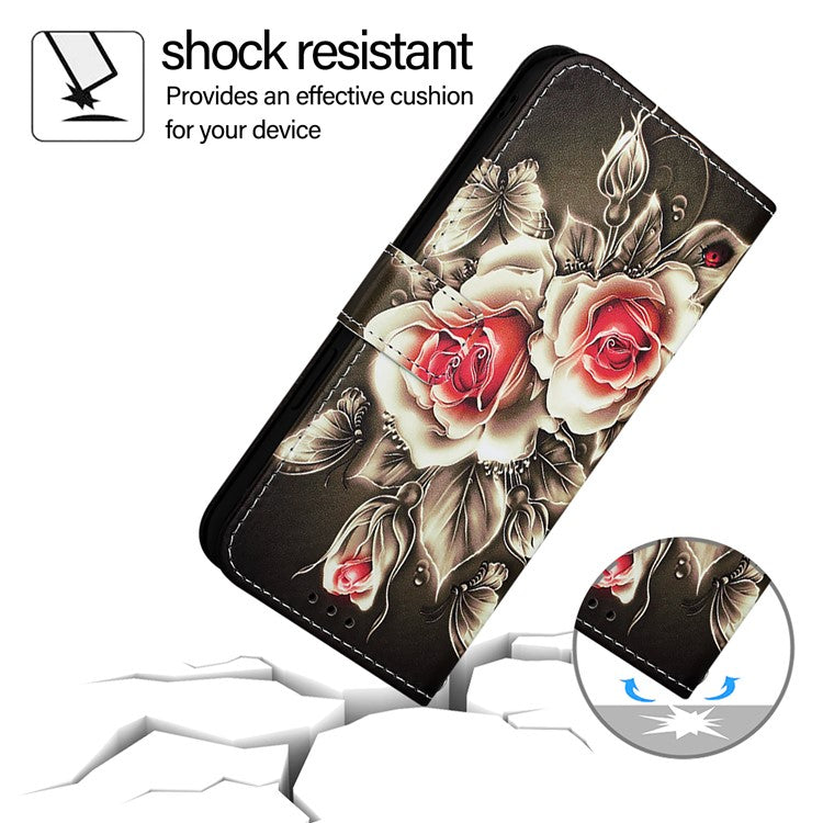 YB Pattern Printing Leather Series-4 for Oppo A2 Pro 5G / A3 Pro (China) 5G Leather Phone Case Wallet Flip Cover - Rose