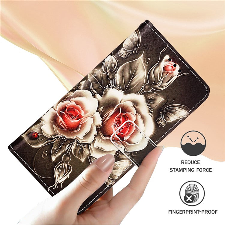 YB Pattern Printing Leather Series-4 for Oppo A2 Pro 5G / A3 Pro (China) 5G Leather Phone Case Wallet Flip Cover - Rose