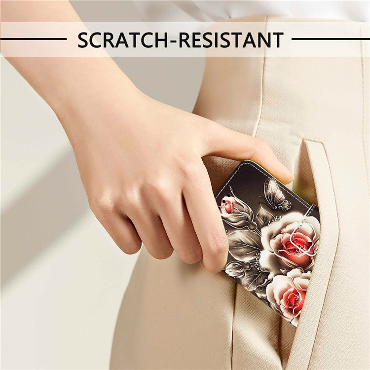 YB Pattern Printing Leather Series-4 for Oppo A2 Pro 5G / A3 Pro (China) 5G Leather Phone Case Wallet Flip Cover - Rose
