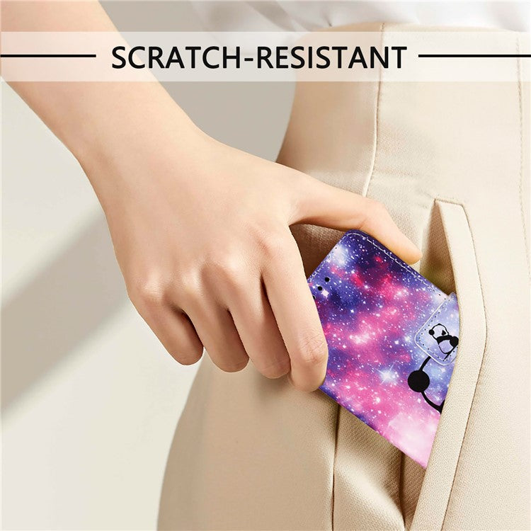 YB Pattern Printing Leather Series-4 for Oppo A2 Pro 5G / A3 Pro (China) 5G Leather Phone Case Wallet Flip Cover - Baby Panda