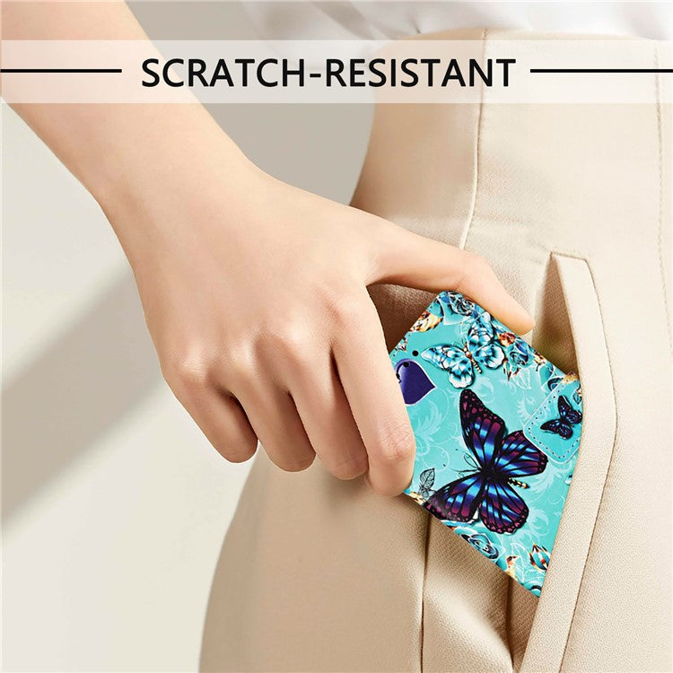 YB Pattern Printing Leather Series-4 for Oppo A2 Pro 5G / A3 Pro (China) 5G Leather Phone Case Wallet Flip Cover - Butterfly and Heart