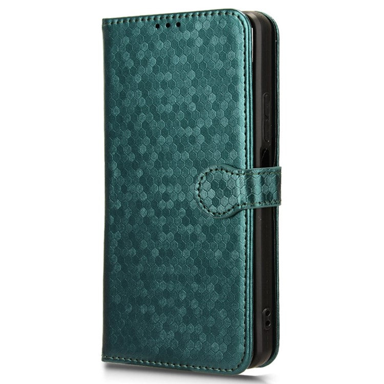 For Huawei Pura 70 Case PU Leather Dots Pattern Wallet Purse Phone Cover - Green
