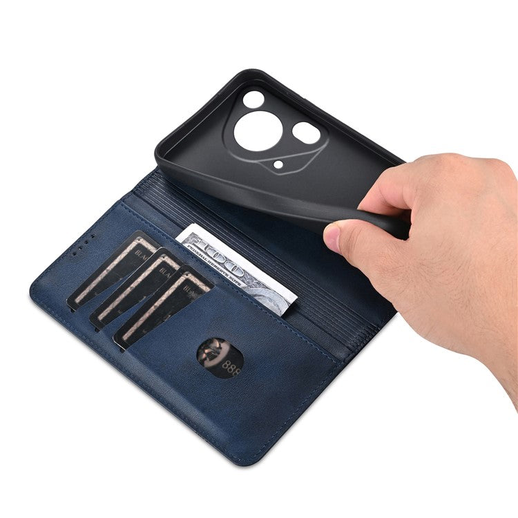 AZNS For Huawei Pura 70 Ultra Case PU Leather Magnetic Closure Shockproof Flip Phone Cover - Blue