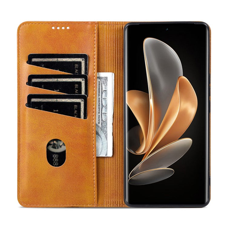 AZNS For Huawei Pura 70 Ultra Case PU Leather Magnetic Closure Shockproof Flip Phone Cover - Brown