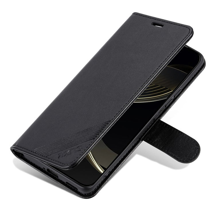 AZNS For Huawei Pura 70 Case Wallet Leather Scratch-proof Phone Cover with Magnetic Clasp - Black