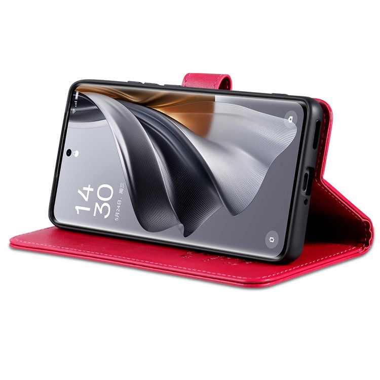 AZNS For Huawei Pura 70 Case Wallet Leather Scratch-proof Phone Cover with Magnetic Clasp - Red
