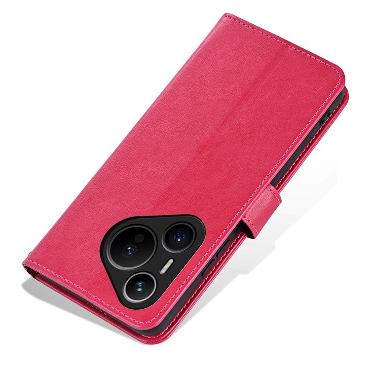 AZNS For Huawei Pura 70 Case Wallet Leather Scratch-proof Phone Cover with Magnetic Clasp - Red