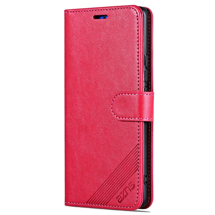 AZNS For Huawei Pura 70 Case Wallet Leather Scratch-proof Phone Cover with Magnetic Clasp - Red