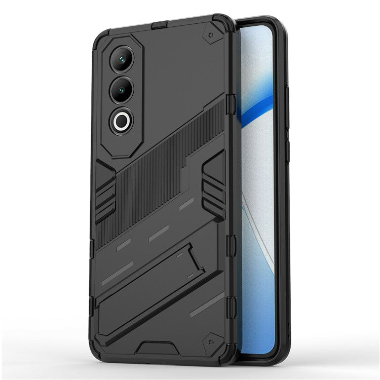 For OnePlus Nord CE4 5G Kickstand Case PC+TPU Anti-scratch Phone Cover - Black