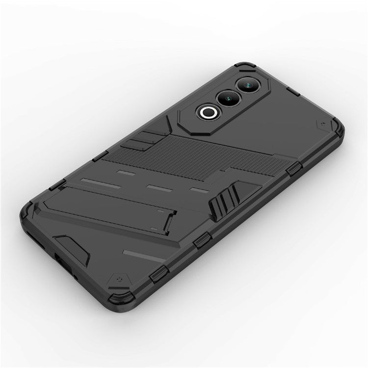 For OnePlus Nord CE4 5G Kickstand Case PC+TPU Anti-scratch Phone Cover - Black
