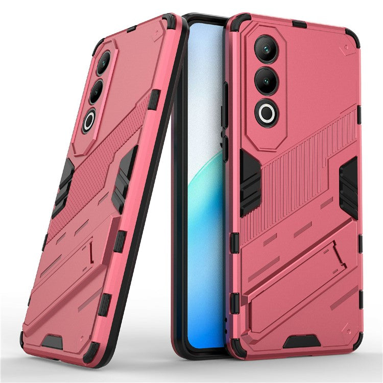 For OnePlus Nord CE4 5G Kickstand Case PC+TPU Anti-scratch Phone Cover - Rose