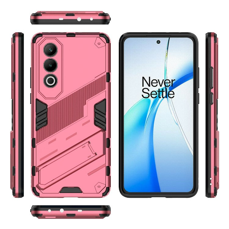 For OnePlus Nord CE4 5G Kickstand Case PC+TPU Anti-scratch Phone Cover - Rose