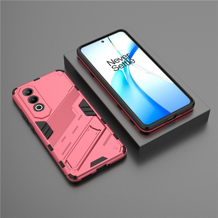 For OnePlus Nord CE4 5G Kickstand Case PC+TPU Anti-scratch Phone Cover - Rose