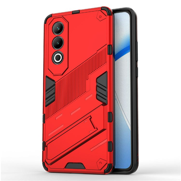 For OnePlus Nord CE4 5G Kickstand Case PC+TPU Anti-scratch Phone Cover - Red