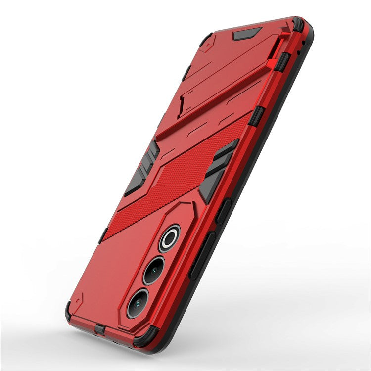 For OnePlus Nord CE4 5G Kickstand Case PC+TPU Anti-scratch Phone Cover - Red