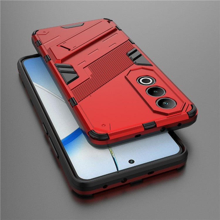 For OnePlus Nord CE4 5G Kickstand Case PC+TPU Anti-scratch Phone Cover - Red