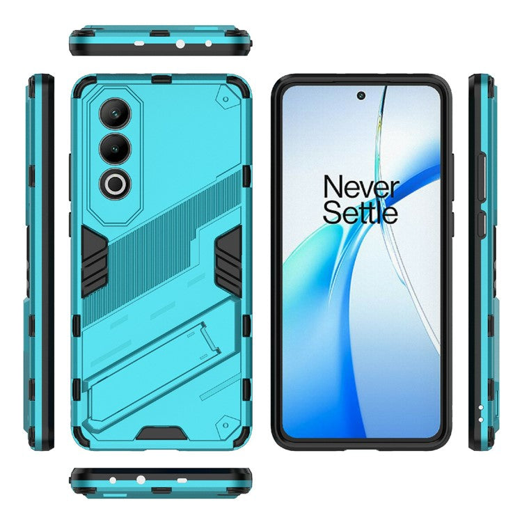 For OnePlus Nord CE4 5G Kickstand Case PC+TPU Anti-scratch Phone Cover - Baby Blue