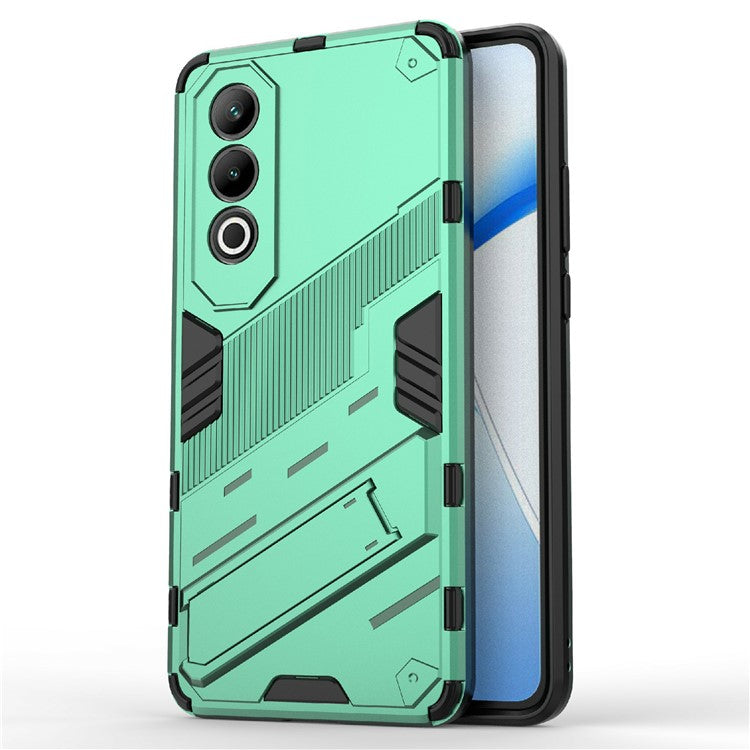 For OnePlus Nord CE4 5G Kickstand Case PC+TPU Anti-scratch Phone Cover - Green