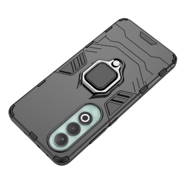 For OnePlus Nord CE4 5G Case Anti-drop PC+TPU Kickstand Shell Cell Phone Accessory Wholesale - Black