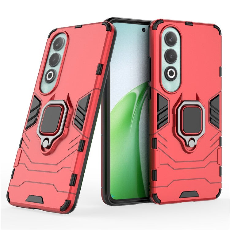 For OnePlus Nord CE4 5G Case Anti-drop PC+TPU Kickstand Shell Cell Phone Accessory Wholesale - Red