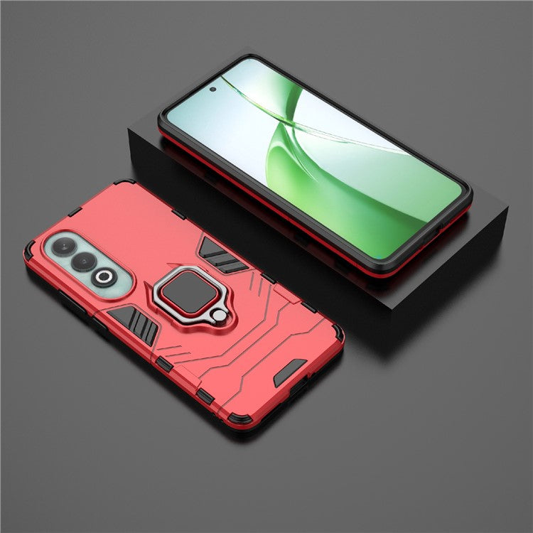 For OnePlus Nord CE4 5G Case Anti-drop PC+TPU Kickstand Shell Cell Phone Accessory Wholesale - Red