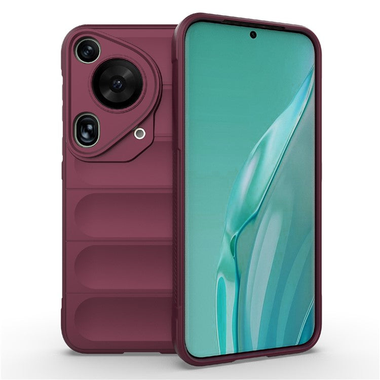For Huawei Pura 70 Ultra Case Impact Resistant TPU Phone Protector - Wine Red